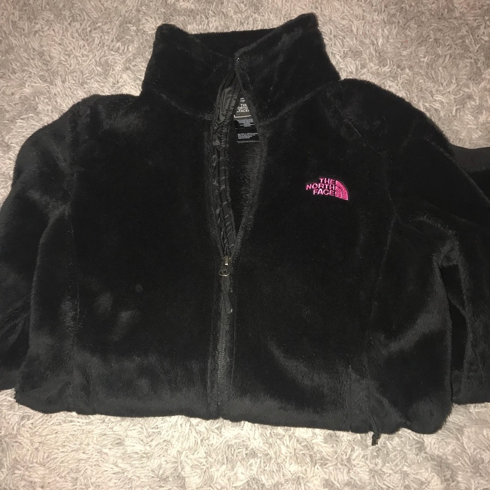 Fuzzy north face jacket
